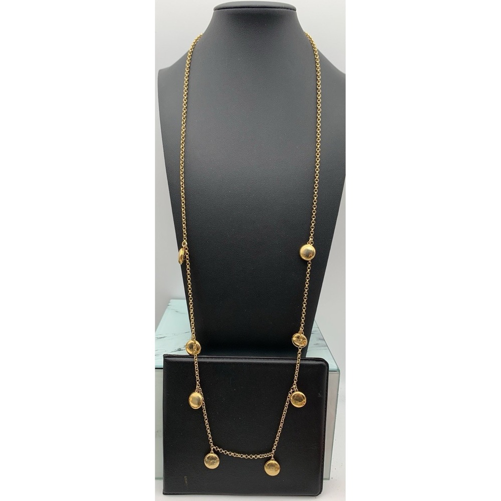 J Crew Gold Tone Multi Locket Necklace 34"‎ Rolo Chain